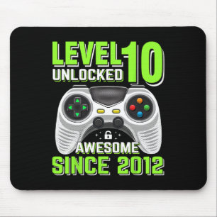 10 Unlocked Awesome 2012 Video Game 10th Birthday Mouse Pad