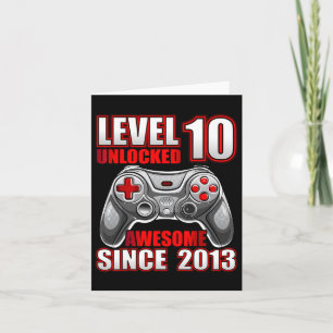 10 Unlocked Awesome 2013 Video Game 10th Birthday Card