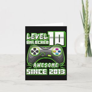10 Unlocked Awesome 2013 Video Game 10th Birthday Card