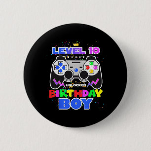 10 Unlocked Birthday Boy Video Game 10th Birthday  Button