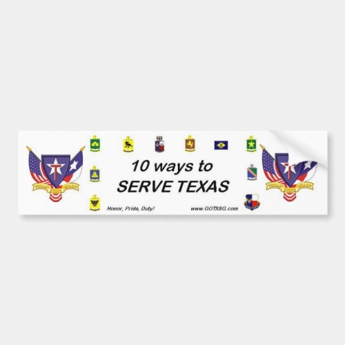 10 ways bumper TXSG flags TXSG flags Bumper Sticker