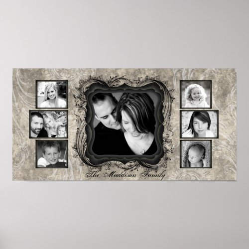 10x20 7 Slot Family Collage Montage Rejoioce Poster