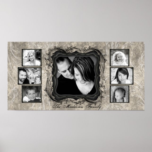 10"x20" 7 Slot Family Collage Montage Rejoioce Poster (Front)
