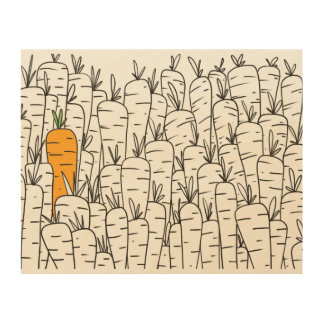 10"x8" Carrots Wood Wall Art