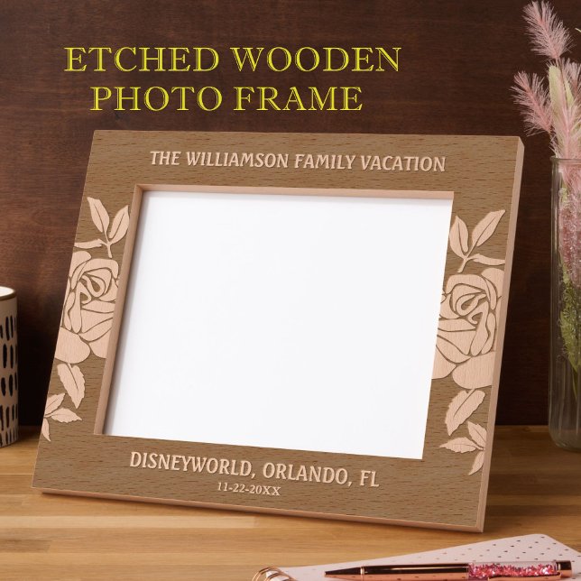 10"x8" Family Vacation Event Date Name Place Engraved Frames (Creator Uploaded)