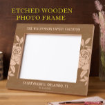 10"x8" Family Vacation Event Date Name Place Etched Frames<br><div class="desc">10"x8" Photo (Portrait) Wood Etched Frame makes a wonderful remembrance of a happy event or family vacation. Surrounded with roses and personalized with the date of the event, place and family name -- it will make a wonderful keepsake. If you have any design questions or need another sizing, please send...</div>