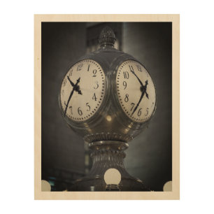 10"x8" Wood Wall Art Clock Grand Central New York