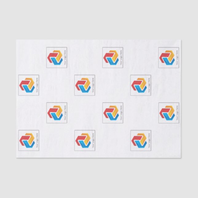 10" x 15" Scattered Logo - Vertical Tissue Paper (Front)