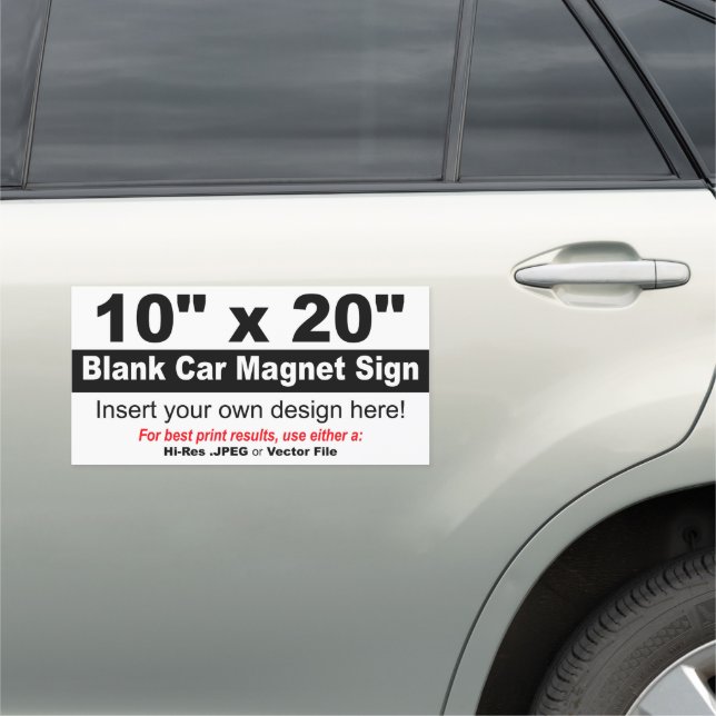 10" x 20" Design Your Own Car Magnet (In Situ)