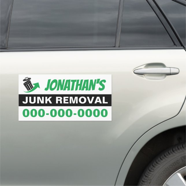 10” x 20” Junk Removal Car Magnet (In Situ)