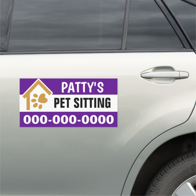 10” x 20” Pet Sitting Car Magnet (In Situ)