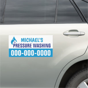 10" X 20" Professional Pressure Washing Car Magnet