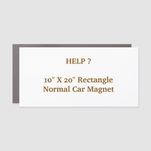 10" X 20" Rectangle Normal Car Magnet