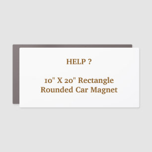 10" X 20" Rectangle Rounded Car Magnet