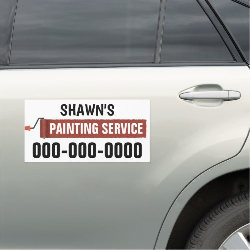 10 x 20 Red Painting Service Car Magnet