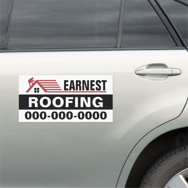 10” x 20” Roofing Car Magnet (In Situ)