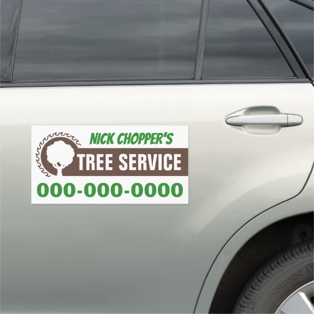 10” x 20” Tree Service Car Magnet (In Situ)