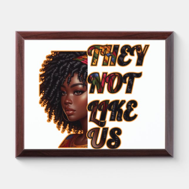 10" x 8" Custom Wood Plaque – They Not Like Us (Horizontal)
