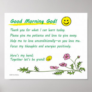 10" x 8" poster: "Good Morning God!" Poster