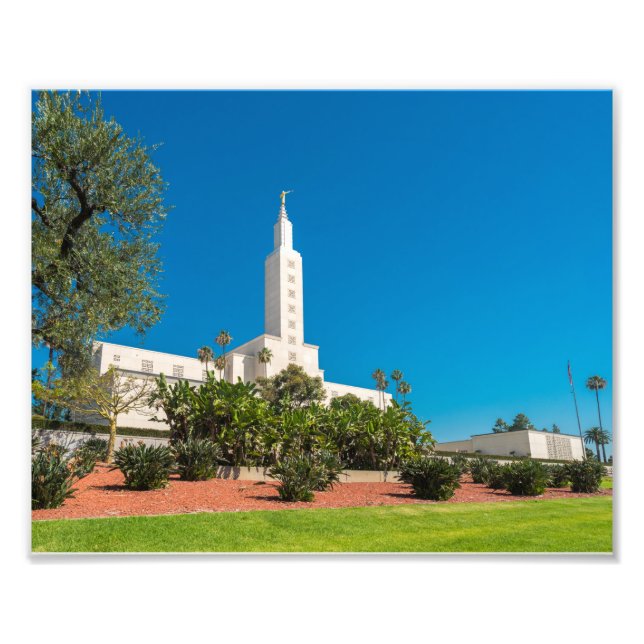10" x 8" Professional Photo LDS Los Angeles Temple (Front)