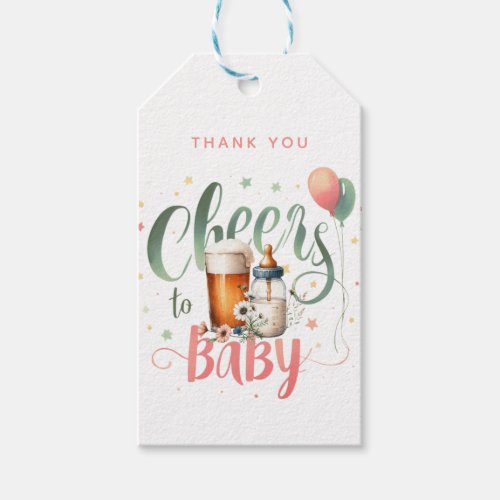 10 x COED Cheers to Baby is Brewing Beers Bottles Gift Tags