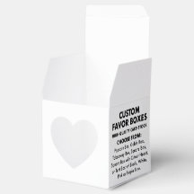 10 x Custom Personalized Heart Favor Boxes