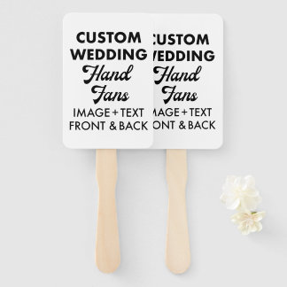 10 x Custom Personalized Wedding Fans Guest Favors