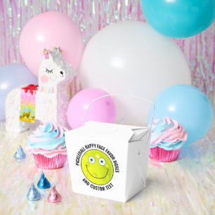 10 x Custom Pickleball Party BLUE EYES Happy Face Favor Boxes