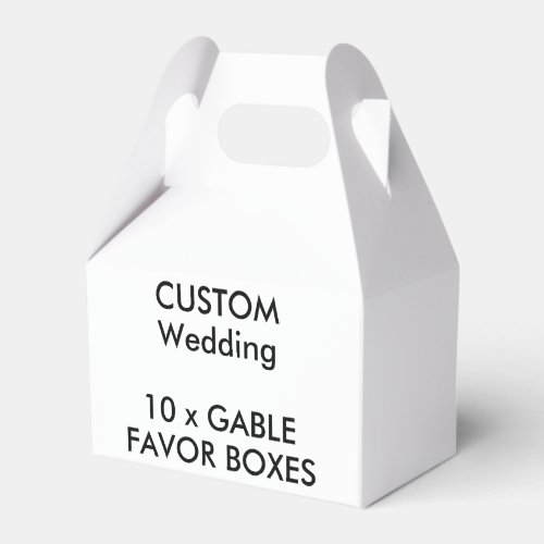 10 x Custom Wedding GABLE FAVOR BOXES