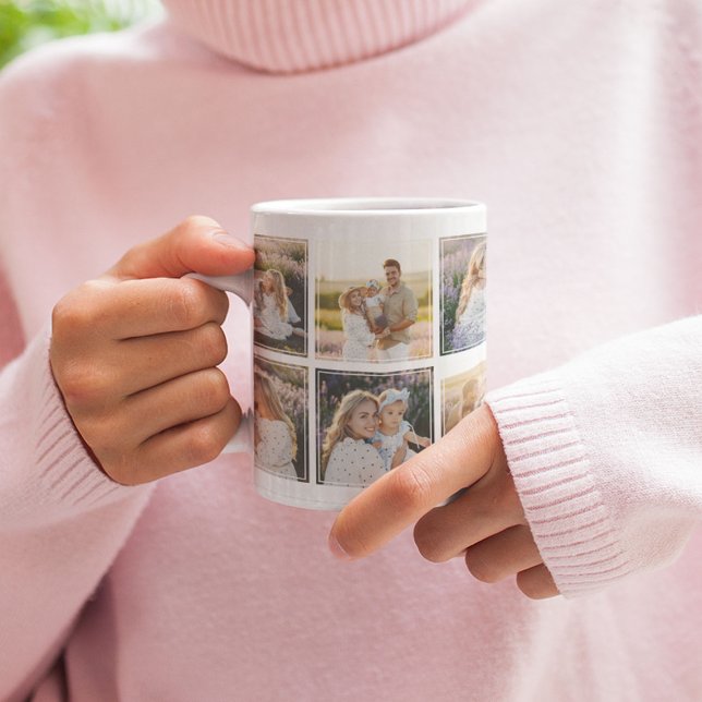 10 x Photo Collage Modern Insta Grid Coffee Mug (Creator Uploaded)