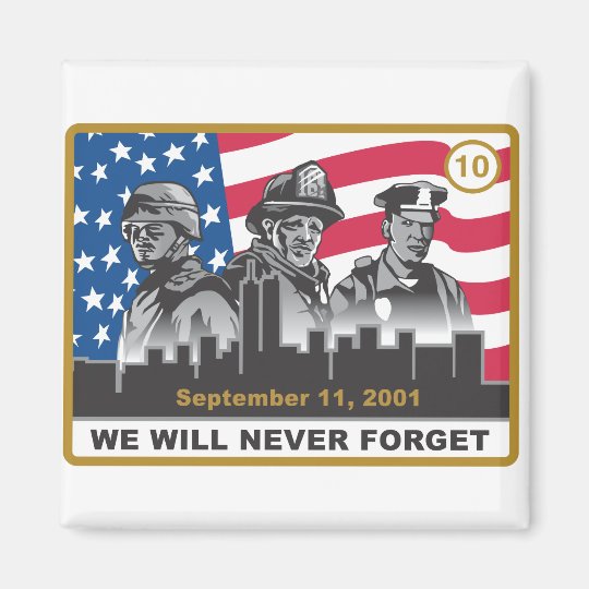 10 Year 9/11 Anniversary Design Magnet | Zazzle.com
