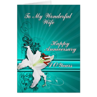 10 year Anniversary card for a wife