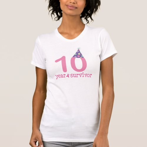 10 Year Breast Cancer Survivor T_Shirt