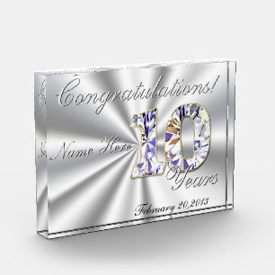 10 Year Congratulations Acrylic Award