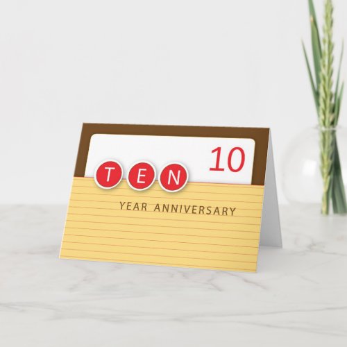 10 Year Employee Anniversary Circles Card