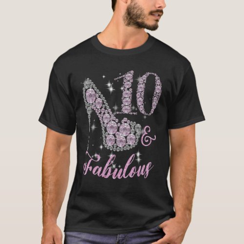 10 Year  Fabulously Sparkly Pumps Shoes 10th Birt T_Shirt
