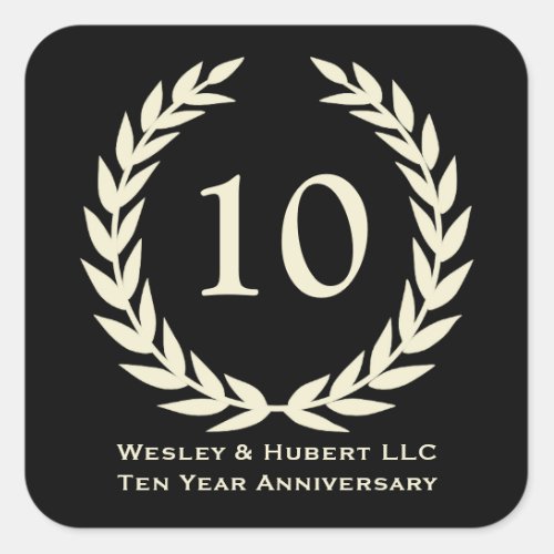 10 year milestone anniversary wreath black label
