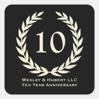 10 year milestone anniversary wreath black label