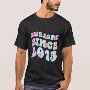 10 Year Old Awesome Since 2013 Tie Dye Flowers 10t T-Shirt