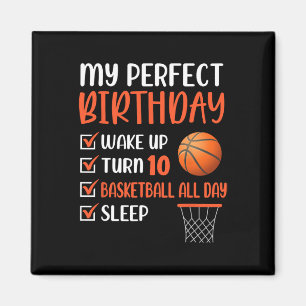 10 Year Old Basketball Birthday Party 10th Boy Bda Magnet