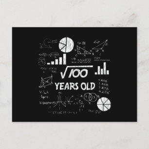 10 Year Old Bday Geeky Math 10th birthday Gift Postcard
