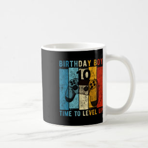 10 Year Old Birthday Boy 10 Time To Level Up 10th Coffee Mug