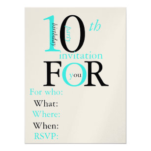 10 Year Old Birthday Invitation 10 Year Old Birthday Invitation