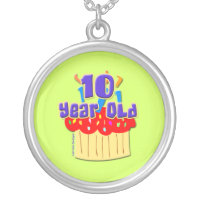 10 Year Old Birthday Silver Plated Necklace