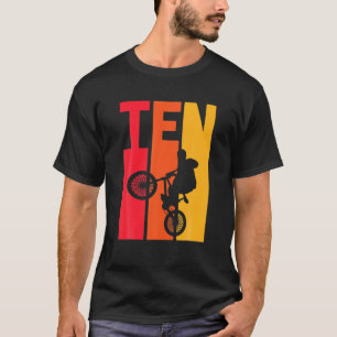10 Year Old BMX Birthday Party Boys Biking 10Th T-Shirt