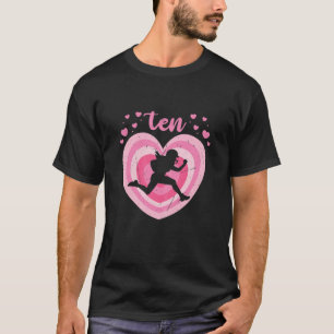 10 Year Old Cute American Football Birthday Girl 1 T-Shirt