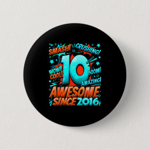 10 Year Old For Boys 10th Birthday Boy 10 Year Old Button