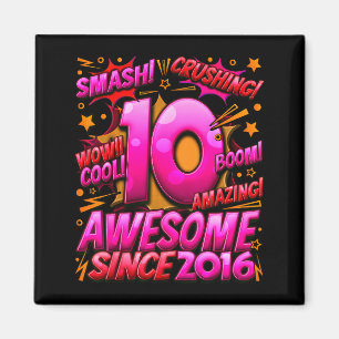 10 Year Old For Boys 10th Birthday Boy 10 Year Old Magnet