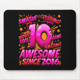 10 Year Old For Boys 10th Birthday Boy 10 Year Old Mouse Pad