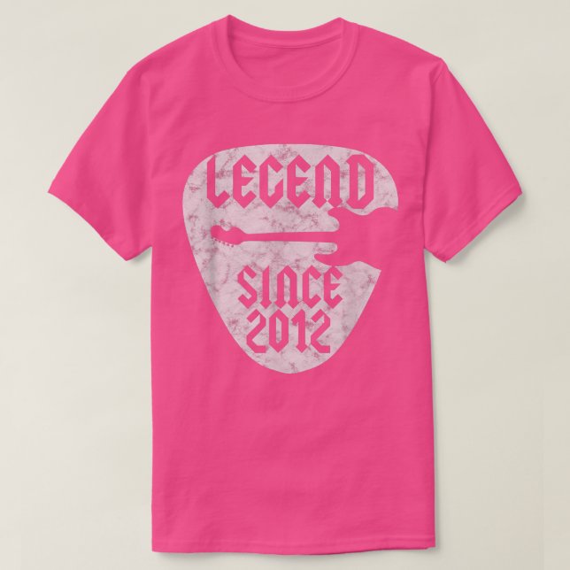 10 Year Old Guitarist Born in 2012 10th Birthday B T-Shirt (Design Front)